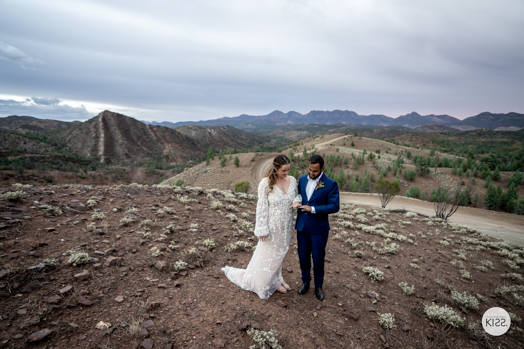 ceremony overlooking valley
