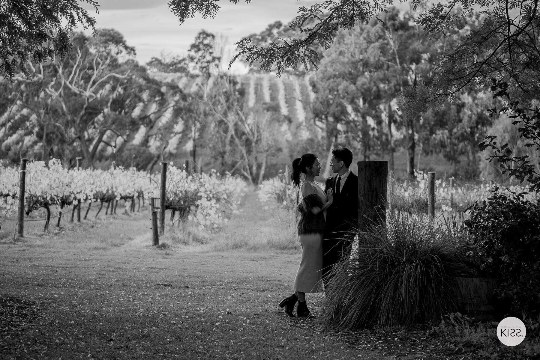 Small wedding couple portrait in Clare Valley South Australia<br />
