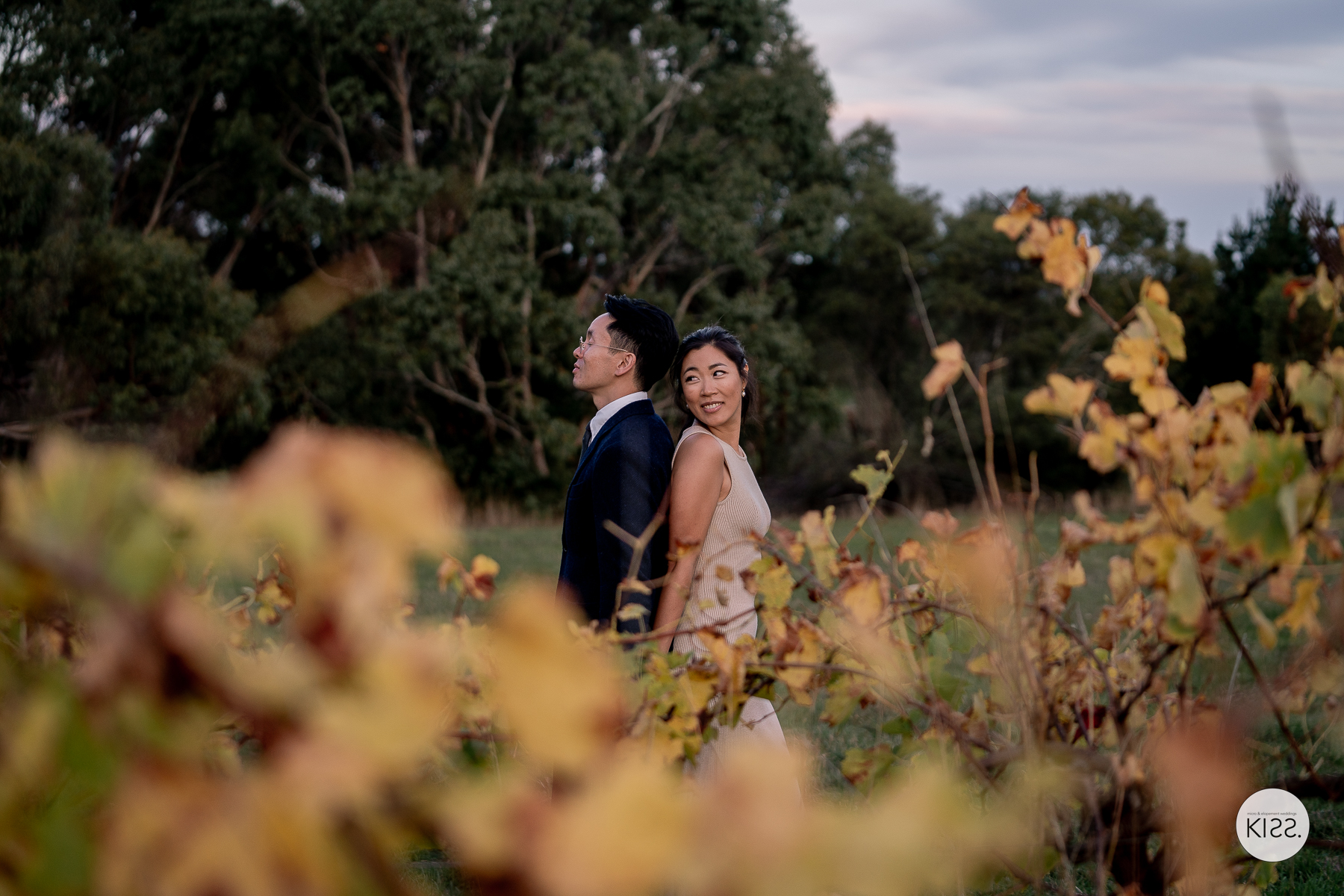 Small wedding couple portrait in Clare Valley South Australia