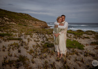 Romantic couple on the beach Kangaroo Island