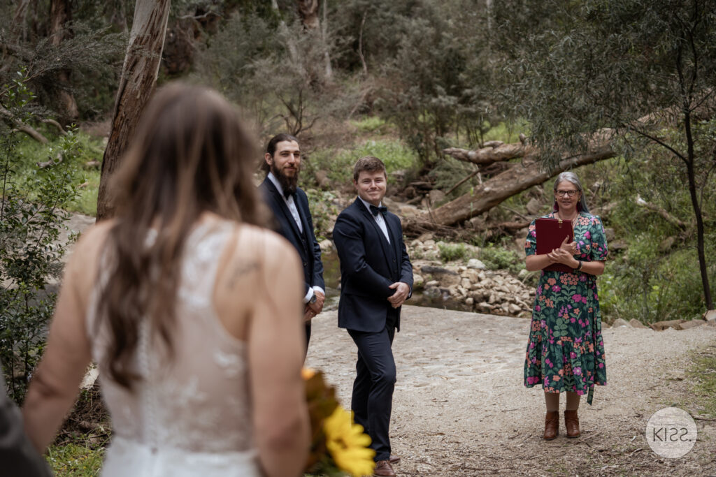 Deb leading a KISS wedding ceremony