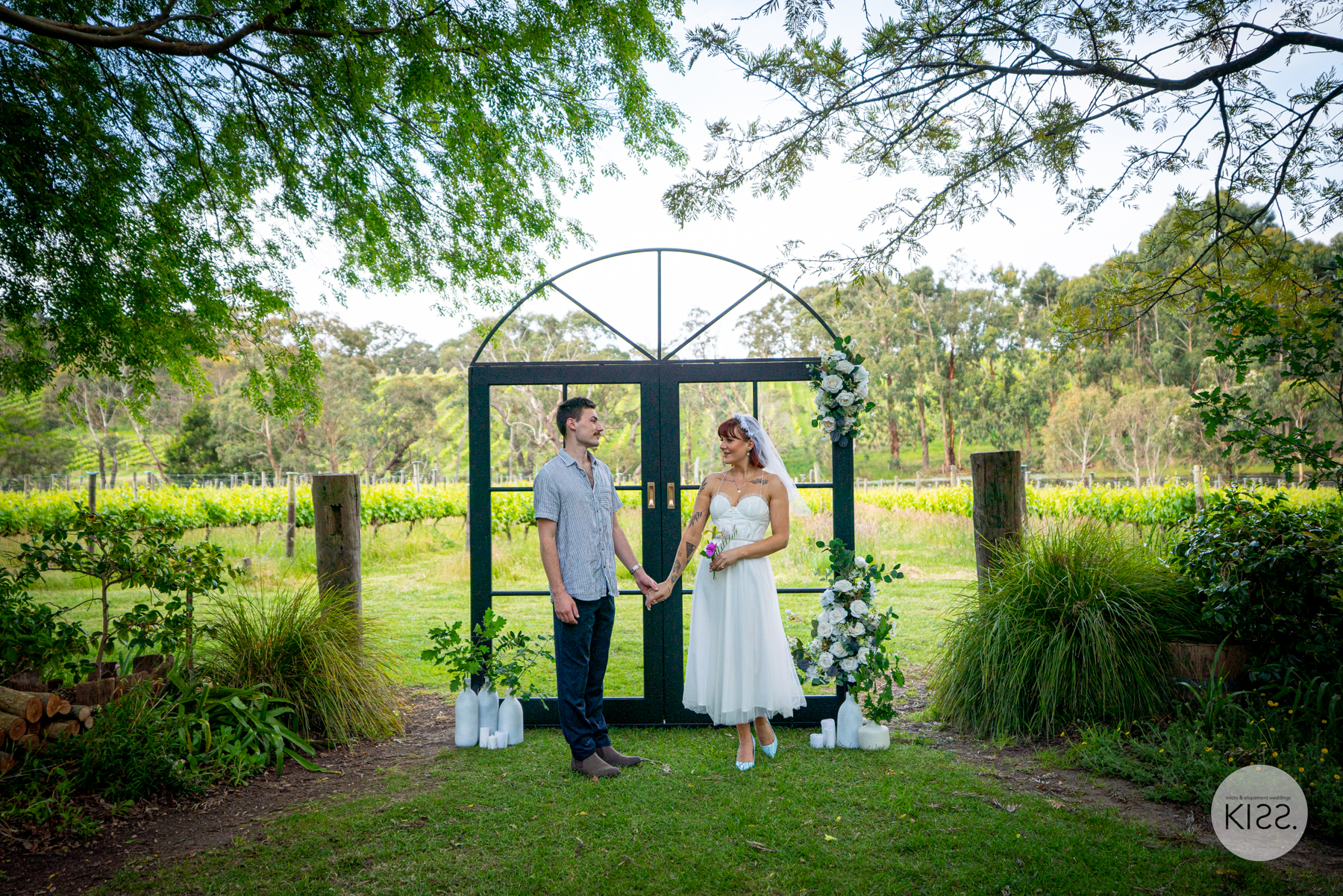 Elopement ideas, South Australia. Winery Wedding
