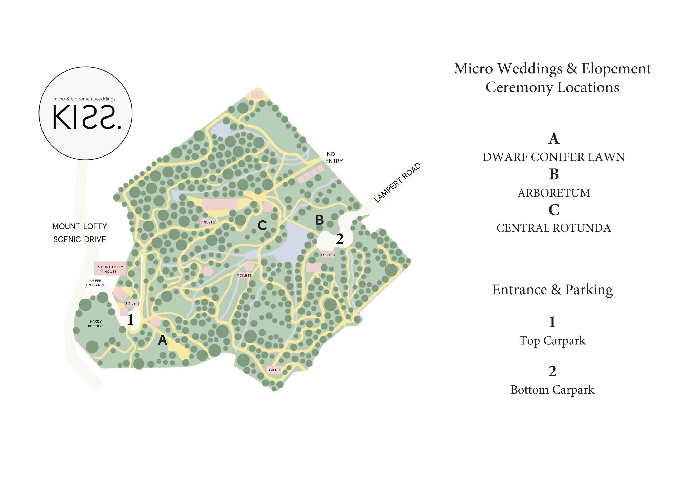 Mt Lofty Botanic Gardens KISS Package Micro Wedding & Elopement Ceremony Sites