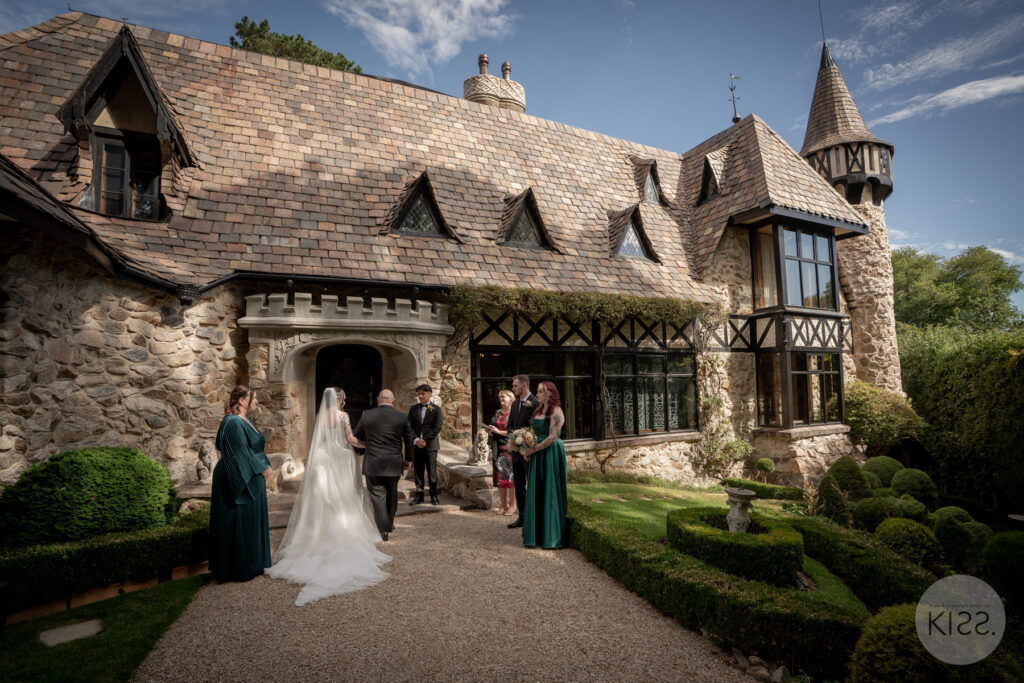Bride and groom during their intimate elopement ceremony at Thorngrove Manor in the Adelaide Hills.