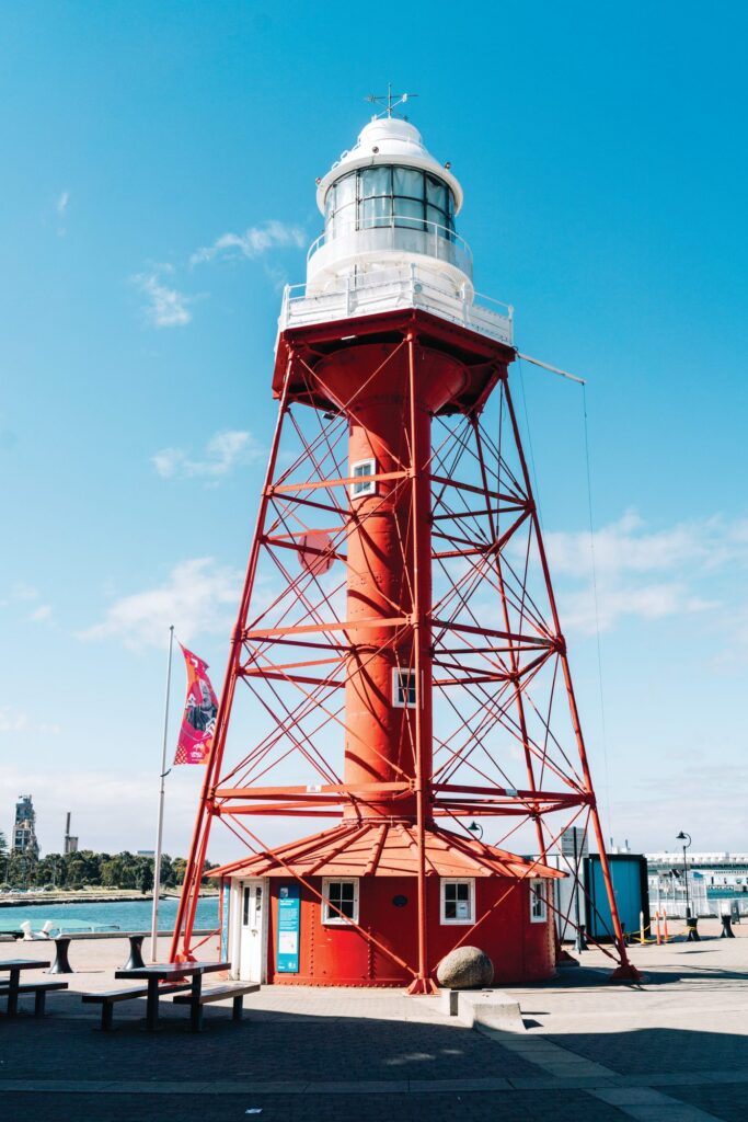 Port Adelaide lighthouse at Lighthouse Square.