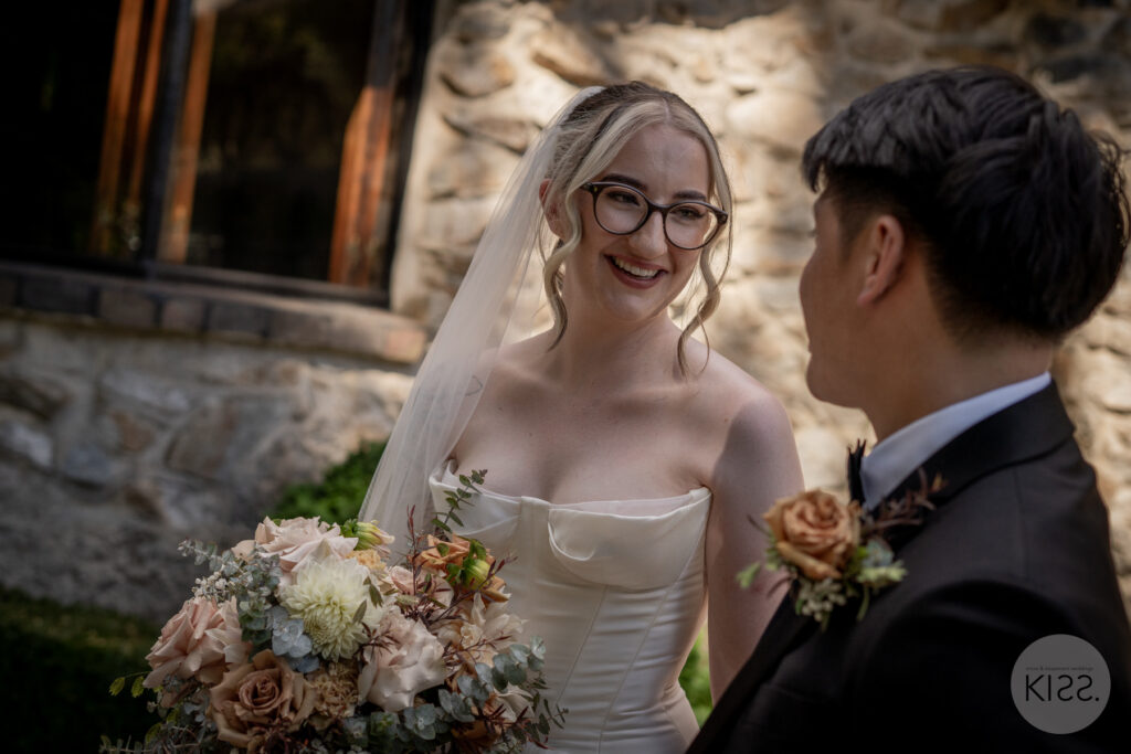 A smiling bride at Thorngrove Manor